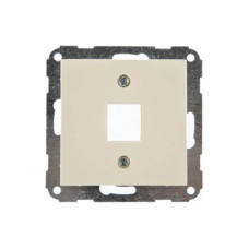 Корпус розетки для установки одного разъема RJ-12 RJ-45 WE слоновая кость 22007803
