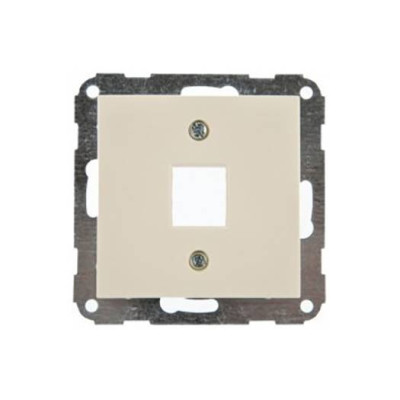 Корпус розетки для установки одного разъема RJ-12 RJ-45 WE слоновая кость 22007803