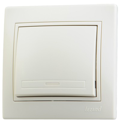 Выключатель Lezard MIRA 701-0303-100 цвет кремовый