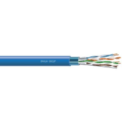 Кабель сетевой ,витая пара FTP 305m cat.5e CCA (25%) 4 pairs 0.51mm + Al foil + BLUE