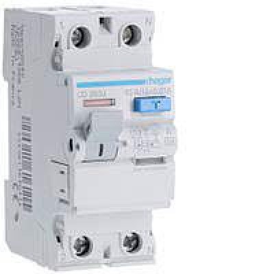 Дифференциальное реле 2P, 6kA, 63A,30mA, A, Hager CDA263D