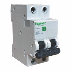 Автоматический выключатель 2P 16A C 4.5 kA Schneider Electric EZ9F34216