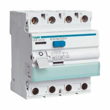 Устройство защитного отключения Hager 4P 25A 30mA A CD425J