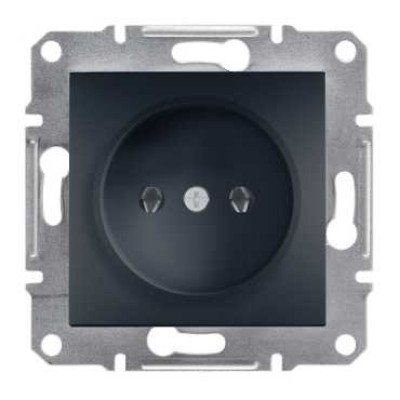 Розетка без заземления антрацит Schneider Asfora EPH3000171