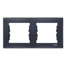 Рамка 2-местная горизонтальная графит Schneider SDN5800370