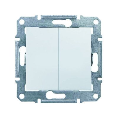 Выключатель 2-клавишный IP44 белый Schneider SDN0300421