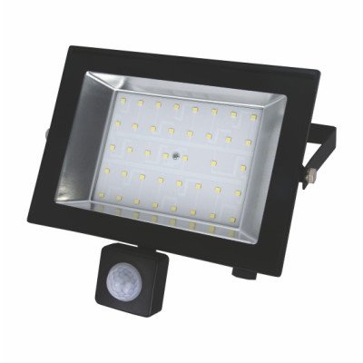 Прожектор с датчиком движения 50w 220В 3500lm 6500K IP65 LED-SLТ Sokol