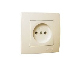 Розетка без заземления крем Kare Makel 32010022
