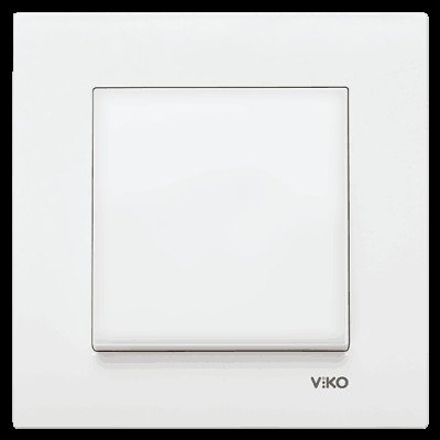 Выключатель 1-клавишный белый глянец VIKO Karre 90960001