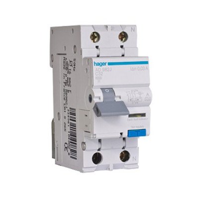 Устройство защитного отключения 2P С 32A 6 кA 30mA AD982J Hager