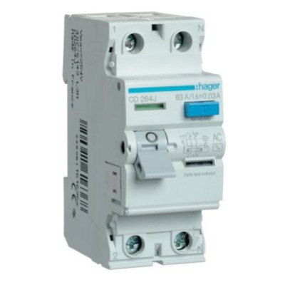 Устройство защитного отключения 2Р 63A 30mA AС CD264J Hager