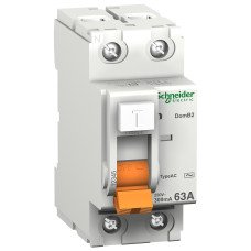 Дифференциальный автомат 2Р 63А 3 кА 30mА УЗО ВД63 Schneider
