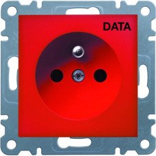 Розетка DATA з центральним з/к Lumina, червона, 16А/230В