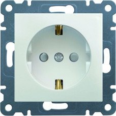 Розетка з з/к з захистом контактів Lumina,  біла, 16А/230В