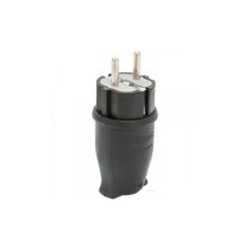 Вилка (каучук) IP44 BK1-1402-2011 1*16 А