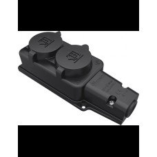 Розетка двойная BYES (каучук) IP44 BY10-104 1*16 A