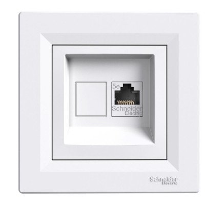 Розетка компьютерная белая Schneider Asfora EPH4300121