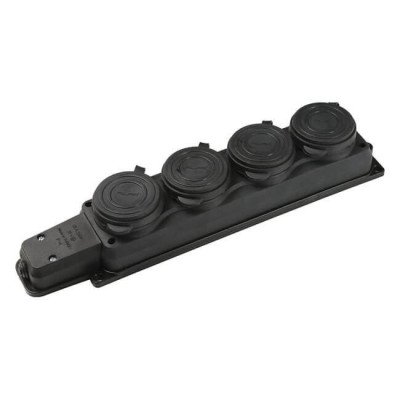 Розетка 4 гн монофазная 1*16A каучук Baysal