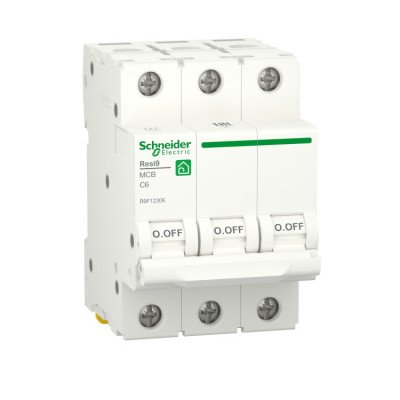 Автоматический выключатель 6kA 3P 6A C Schneider RESI9