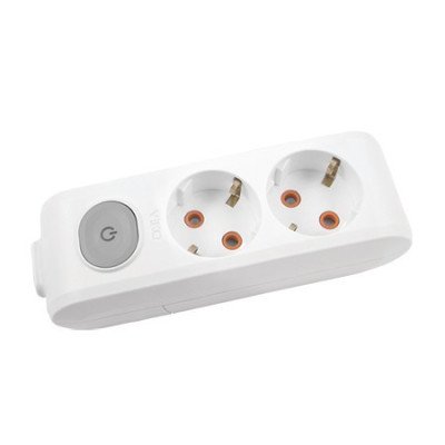 Колодка два гнезда с заземлением и выключателем Viko MULTI-LET 90118200