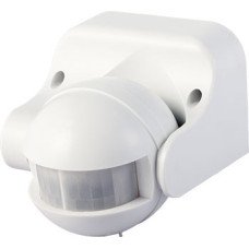 Датчик движения инфракрасный e.sensor.pir.09.white 180°, IP44 белый