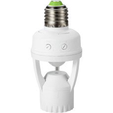 Датчик движения e.sensor.pir.451.e27 белый 360 градусов , адаптер для ламп Е27