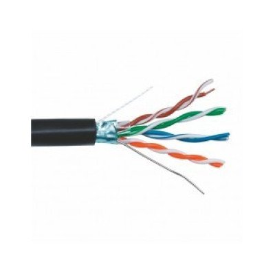 Кабель витая пара FTP Cat 5e медный черный Dialan