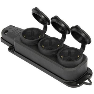 Розетка тройная каучук 1*16A IP44 BYES BY10-105