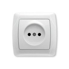 Розетка без заземления белая глянцевая IP20 VIKO Carmen 90561007