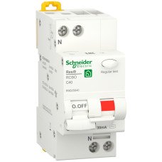Дифференциальный автомат 1P+N 40A C 6 kA 30mA АC RESI9 Schneider Дифференциальный автомат 1P+N 40A C 6 kA 30mA АC RESI9 Schneider