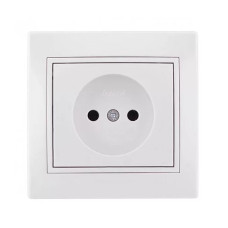 Розетка без заземления белая Lezard MIRA 701-0202-121
