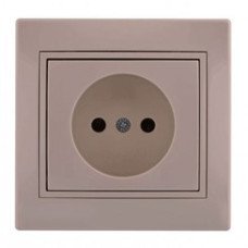Розетка без заземления крем Lezard MIRA 701-0303-121