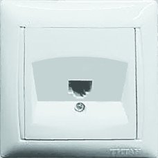Розетка телефонная RJ-11 белая Титан