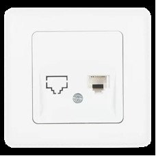 Розетка компьютерная CAT5E IP20 белая Almera DOGU