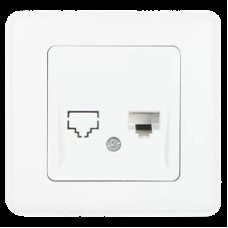 Розетка компьютерная CAT3 IP20 белая Almera DOGU