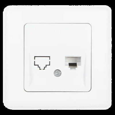 Розетка компьютерная CAT3 IP20 белая Almera DOGU