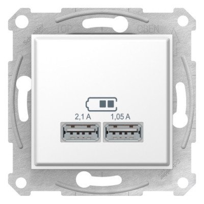 USB розетка Schneider SDN2710221 Sedna белая