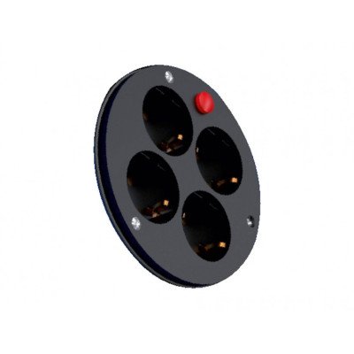Розетка 4-гнезда для катушек 1/16А 220V BAK-5001-0000