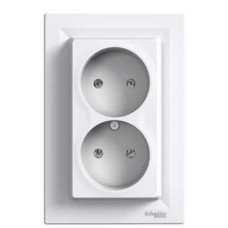 Розетка без заземления белая Schneider Asfora EPH9700121