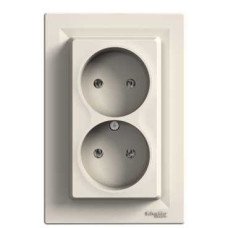 Розетка без заземления крем Schneider Asfora EPH9700123