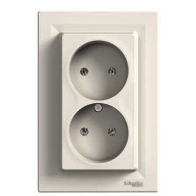 Розетка без заземления крем Schneider Asfora EPH9700123