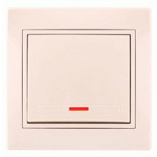 Выключатель с подсветкой Lezard MIRA 701-0303-111 цвет кремовый
