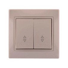 Выключатель проходной двойной Lezard MIRA 701-0303-106 цвет кремовый