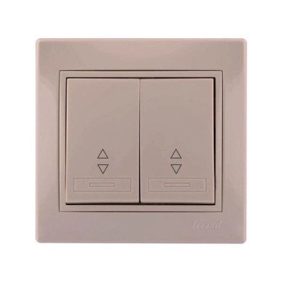 Выключатель проходной двойной Lezard MIRA 701-0303-106 цвет кремовый