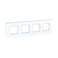 Рамка одинарная Unica Quadro Schneider Electric белая (12шт.) MGU2.708.18