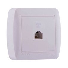 Розетка телефонная евро DEMET белая 711-0200-137В