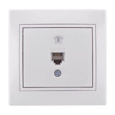 Розетка компьютерная евро Lezard MIRA 701-0202-137 цвет белый