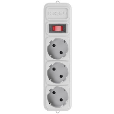 Удлинитель сетевой с тремя розетками и выключателем 4.5 м Maxter PS-3GS-15
