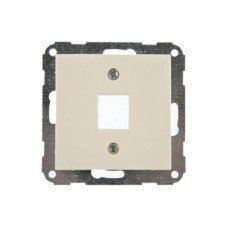 Корпус розетки для установки одного разъема RJ-12 RJ-45 WE слоновая кость 22007803