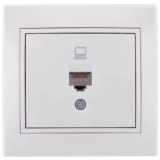 Розетка компьютерная Lezard MIRA 701-0202-139 цвет белый